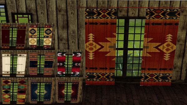 Sims 3 — WESTERN CURTAINS by abuk0 — WESTERN CURTAINS
