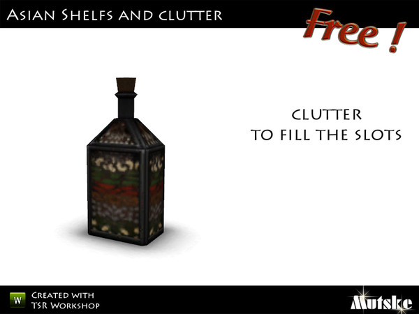 Sims 3 — Deco Clutter Bottle by Mutske — Made by Mutske@TSR. TSRAA.