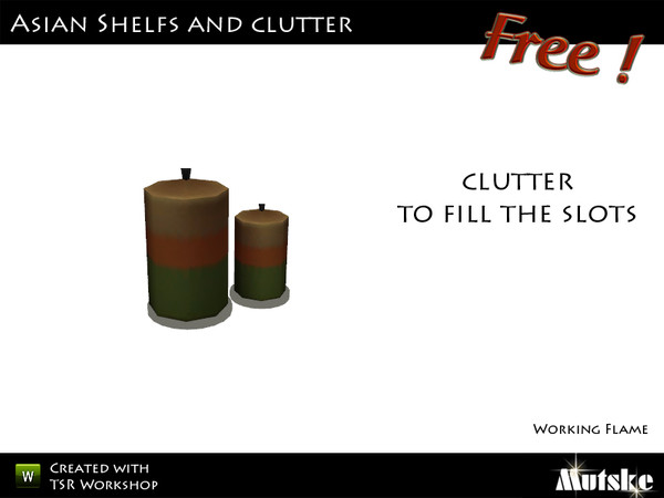 Sims 3 — Deco Clutter Candle by Mutske — Made by Mutske@TSR. TSRAA.
