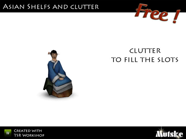 Sims 3 — Deco Clutter Chinees Woman by Mutske — Made by Mutske@TSR. TSRAA.