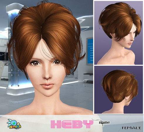 Sims 3 — Newsea Heby Female Hairstyle  by newsea — This hairstyle by YU is for female. Works for teen, young adult, adult