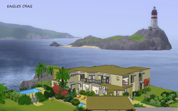 Sims 3 — Eagles Crag by mrsimulator — Eagles Crag is a beautiful modern home wit a spectacular sea view. Eagles Crag is