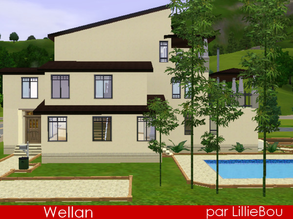 Sims 3 —  by lilliebou — Hi =) This house has three stories and 11 rooms. -Entry (2) -2 bathrooms -2 kidsroom -One