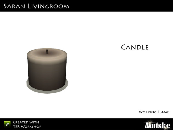 Sims 3 — Saran Candle by Mutske — Made by Mutske@TSR. TSRAA.