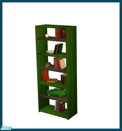 Sims 2 — Baseball Bedroom Sets - Bookshelf Green Recolor by rebecah — Baseball Bedroom Sets - Bookshelf Green Recolor