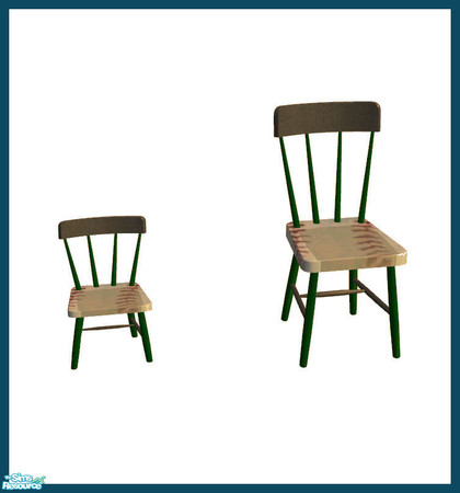 Sims 2 — Baseball Bedroom Sets - Chair recolor green and grey by rebecah — Baseball Bedroom Sets - Chair Recolor required