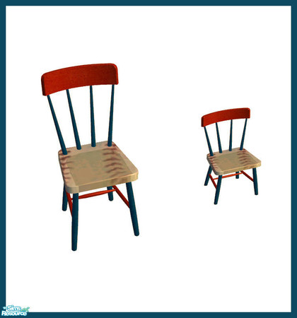 Sims 2 — Baseball Bedroom Sets - Chair Red Recolors by rebecah — Baseball Bedroom Sets - Chair Recolor required for both