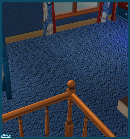 Sims 2 — Baseball Bedroom Sets - Carpet Blue by rebecah — Baseball Bedroom Sets - Carpet Blue