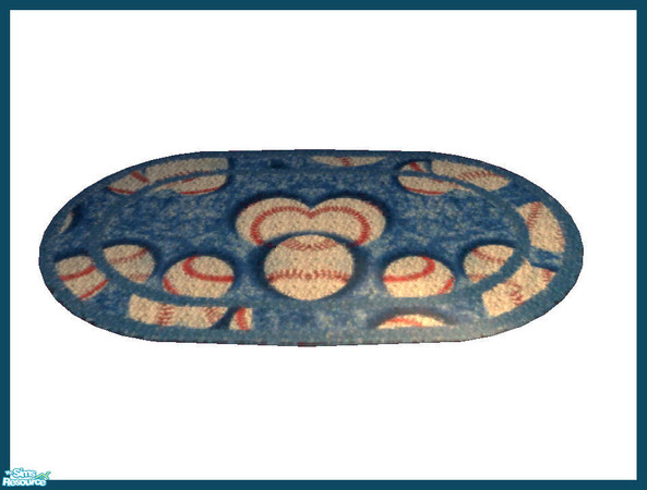 Sims 2 — Baseball Bedroom Sets - Floor Rug Recolor by rebecah — Baseball Bedroom Sets - Floor Rug Recolor
