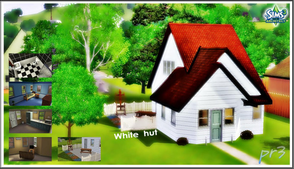Sims 3 — White Hut by Preetom — A small starter house....For a bachelor... For more exclusive downloads for your Sims for