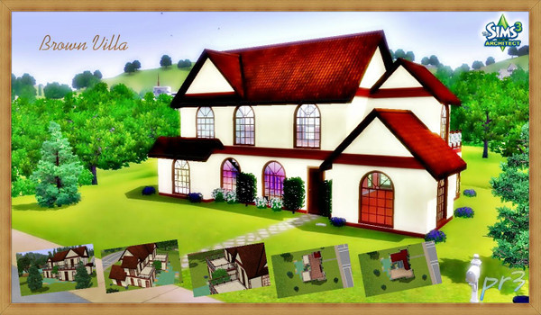 Sims 3 — Brown Villa by Preetom — A house for a small family consisting 1 br and 1 ba..Coloured in brown... For more