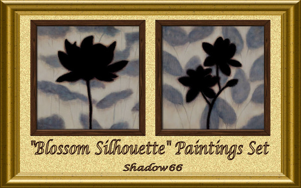 Sims 3 — S66 - Blossom Silhouettes Paintings Set by shadow66 — A set of two paintings called 'Blossom Silhouettes' by the