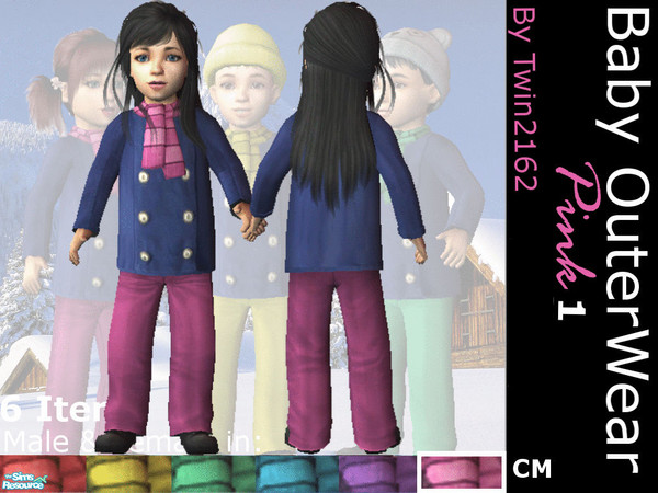 Sims 2 — Baby OuterWear - Pink (1) by twin2162 — These cute little recolours are perfect for a basic Outer clothing for