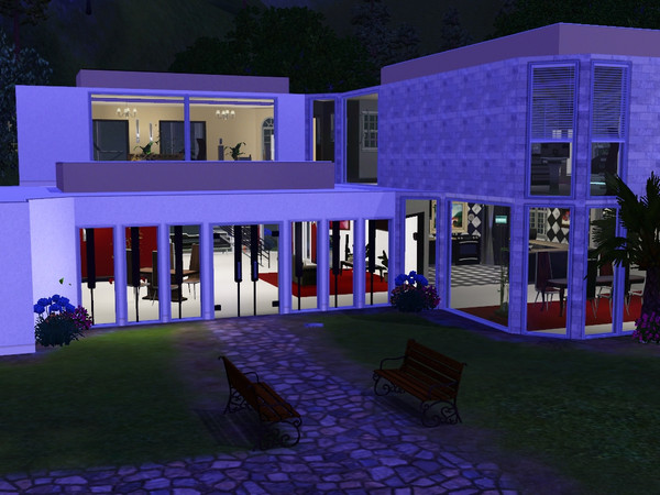 Sims 3 — Before I forget by Sandla — 2 Living Rooms 1 Working Room 2 Bath Rooms 1 Kitchen 1 Room to eat a pool and I