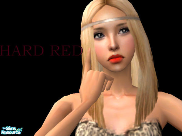 Sims 2 — \'First Kiss\' - Hard red by TSR Archive — Four lipclosses for the ladies who never kissed; Your teen sims are