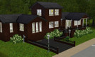 Sims 3 — Suburban Cottage -2 Bed, 1 Bathroom by starsthatfell — First floor: Front/back porch, living room, eat in