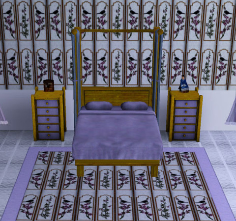 Sims 3 — Japanese Floral Panels by bemajae — Panels with Japanese Floral designs