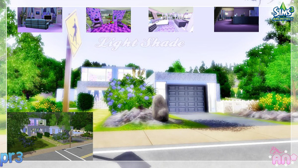 Sims 3 — Light Shade by Preetom — A modern house decorated with light colour shades...like violet,sky blue,white