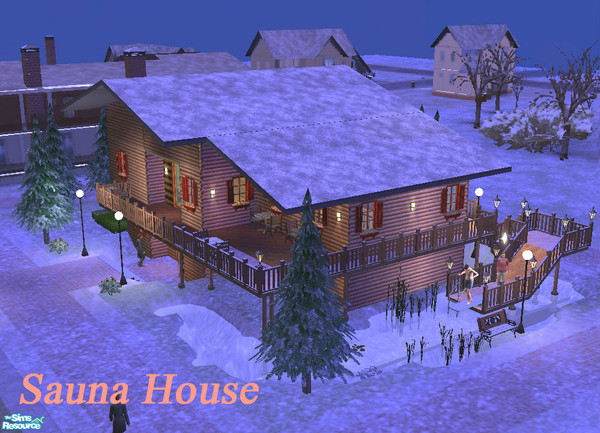 Sims 2 — Sauna House by Yerma — Sauna House has "bathing" branch where it is possible to be washed, and
