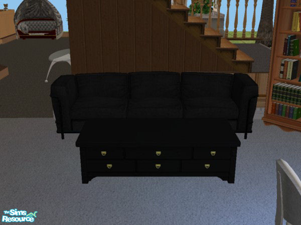 Sims 2 — Black and Gold Coffee Table by Vampire Seductress — Black and Gold Coffee Table !