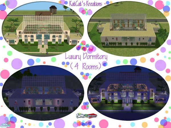 Sims 2 — Luxury Dormitory by KatCat — Do you have college-bound sims that need to be pampered? This is the dorm! With 4