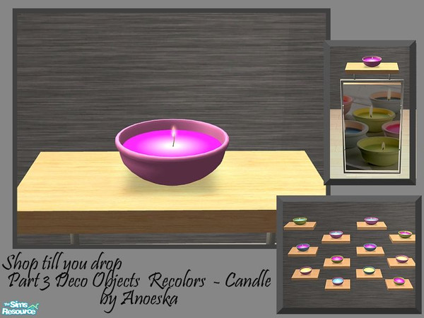 Sims 2 — Shop part 3 - Candle by AnoeskaB — Pink candle. Part of "Shop till you drop part 3, Deco Objects