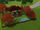 Sims 3 — chinees house by marlous1 — it is a china inspired home, whit a garden and a littel pond. the house has also a