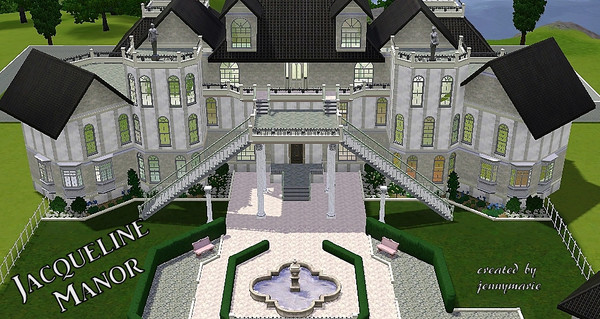 Sims 3 — Jacqueline Manor by jennymarie — Just who is this Jacqueline, and why does she have a manor named after her? We
