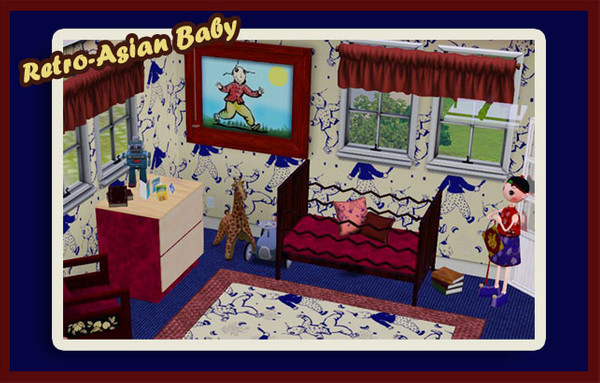 Sims 3 — Retro Asian Baby by memorableplaces — A retro Asian baby pattern :)