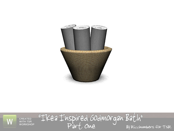 Sims 3 — Ikea Godmorgan Bathroom Small Basket by TheNumbersWoman — By RicciNumbers at TSR. TSRAA.
