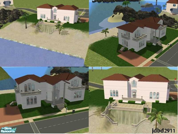 Sims 2 — Beach Side Mansion by jdbd2911 — It\'s a nice home on the beach. It has two rooms with each its own bathroom and