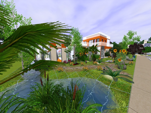 Sims 3 — Orangemen by Sandla — My second house. I think it's quite beautiful. It is in my favourite colour: Orange. ;D