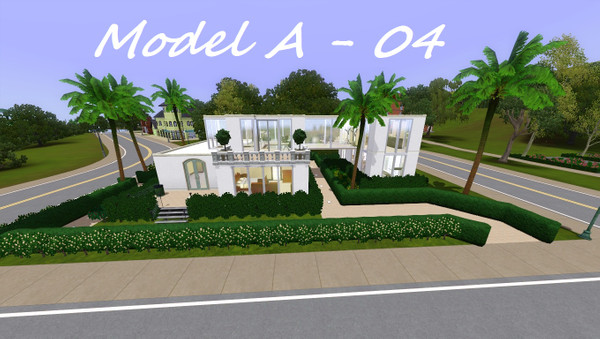 Sims 3 — Model A - 04 by Project_Beihai — The 4th of the Model A Series (for lot size 20X30). This modern house features