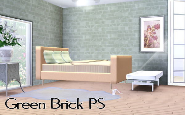 Sims 3 — Green Brick PS by TSR Archive — Pattern made by Pralinesims for TSR
