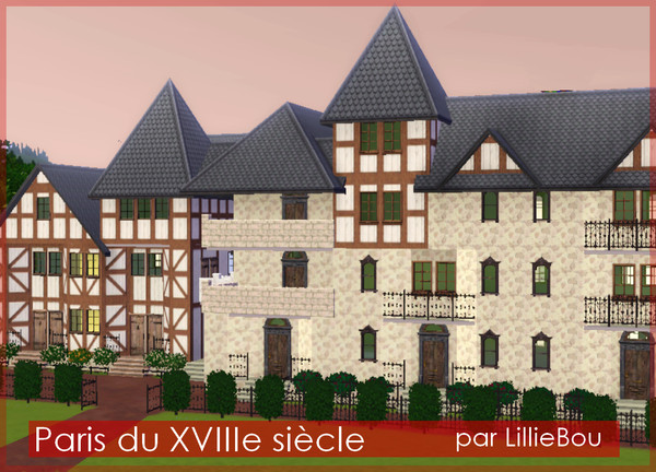 Sims 3 —  by lilliebou — Hi =) The lot has three &amp;amp;quot;houses&amp;amp;quot; in it. The building on the