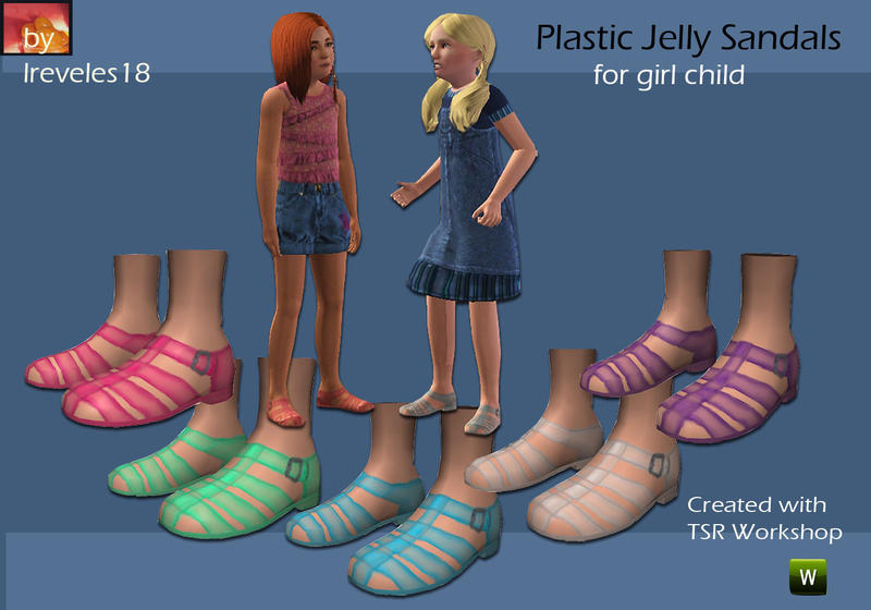The Sims child jelly sandals