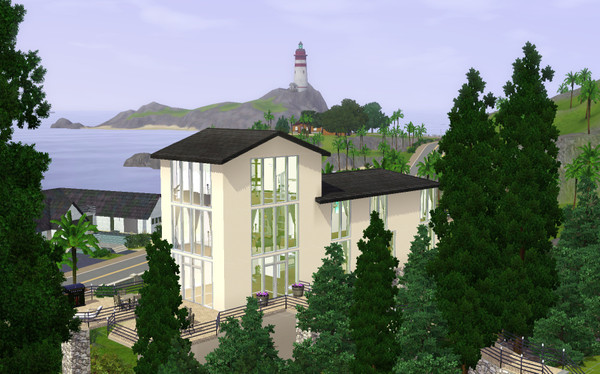 Sims 3 — The Sloped Structure by Anakin_Stupaine — Just 87,599 unfurnished! File size only 2.44MB! EA content only The
