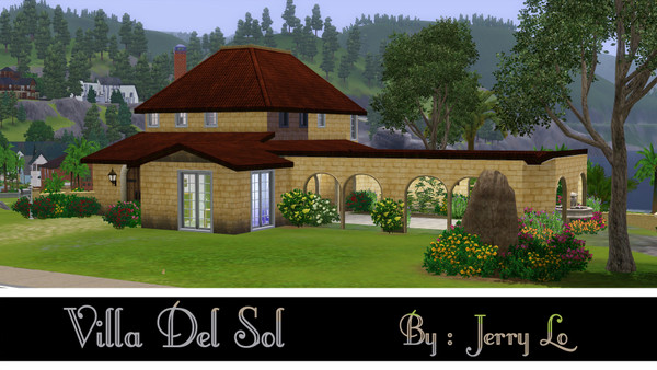 Sims 3 — Villa del Sol by Jerrylo — Little french mediterranean villa