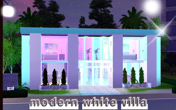 Sims 3 — Modern White Villa *FF* by TSR Archive — Modern White Villa This is a modern and stylish villa! interior:kitchen