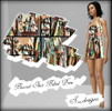 Sims 3 — Blurred Ikat Belted Dress by S_designs — Outfit for young adults and adults. Is not recolorable. ;]