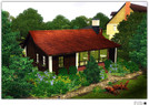 Sims 3 — Fibo by kriselt — Small family house with lots of shrubs and trees around makes. Tiny pond is good enough for