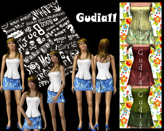 Sims 3 — Everyday by gudia11 — Pretty skirt and top.