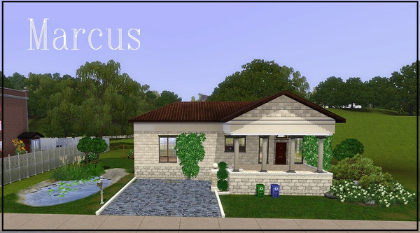 Sims 3 — Marcus - 1BR 1BA Home by kateknightuk — This 1BR/1BA home is ideal for those Sims who like to have an artistic