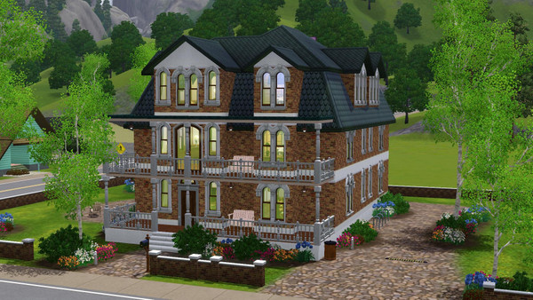 Sims 3 — Crouce dawn - 3br, 3.5ba by Flexina — Family home with kitchen, dining, familyroom, office and gameroom. Nice
