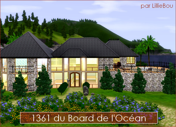 Sims 3 —  by lilliebou — Hi =) This house is very special because it's two pools are on the second floor of the house. It