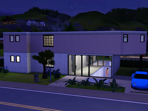 Sims 3 — modern beach house by shaz1984 — Modern living at the beach, this unique home with its indoor/outdoor pool,