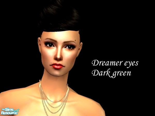 Sims 2 — \'Dreamer\' - Dark Green by TSR Archive — This is my first eye set. I hope you like it, it\'s like the set name