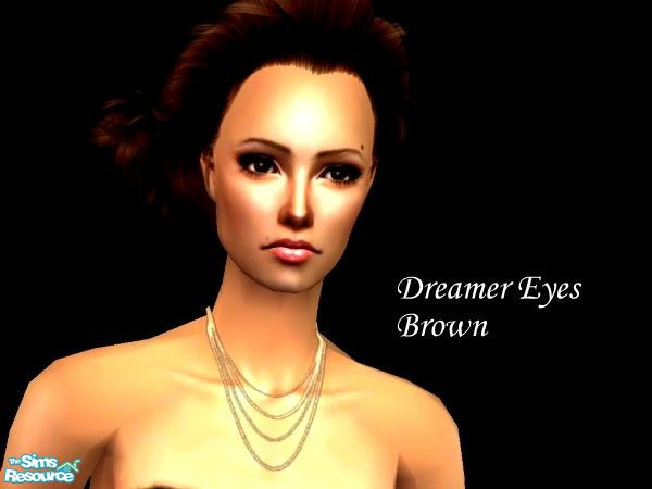 Sims 2 — \'Dreamer\' - Brown by TSR Archive — This is my first eye set. I hope you like it, it\'s like the set name says: