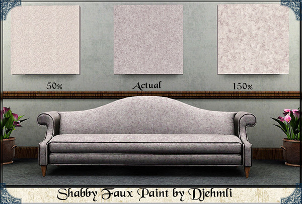 Sims 3 — Djem_Shabby Faux Paint by djehmli — A sponge marble faux paint. Two color-able palettes