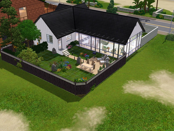 Sims 3 — Occupied by Sandla — A very small cute lot. Again I mixed modern styles with old and actually that's a house I'd